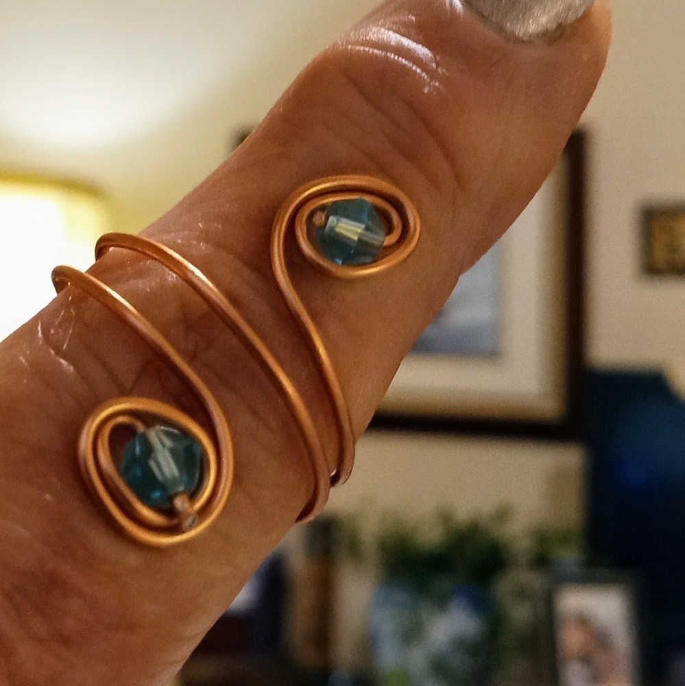 Copper wire handmade ring